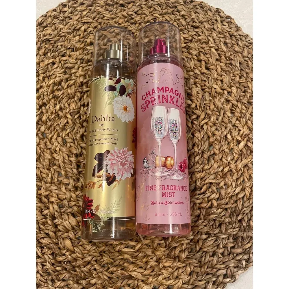 Bath & Body works Dahlia and Champagne sprinkles fine fragrance mist lot of 2